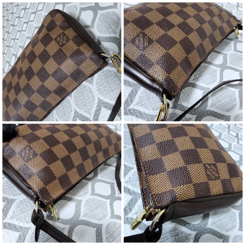 Authentic LOUIS VUITTON Damier Canvas Navona Accessories Pochette Bag Brown - Picture 11 of 13